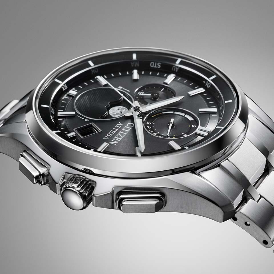 New] Citizen Atessa BY100166Eblack super titanium Day-date display
