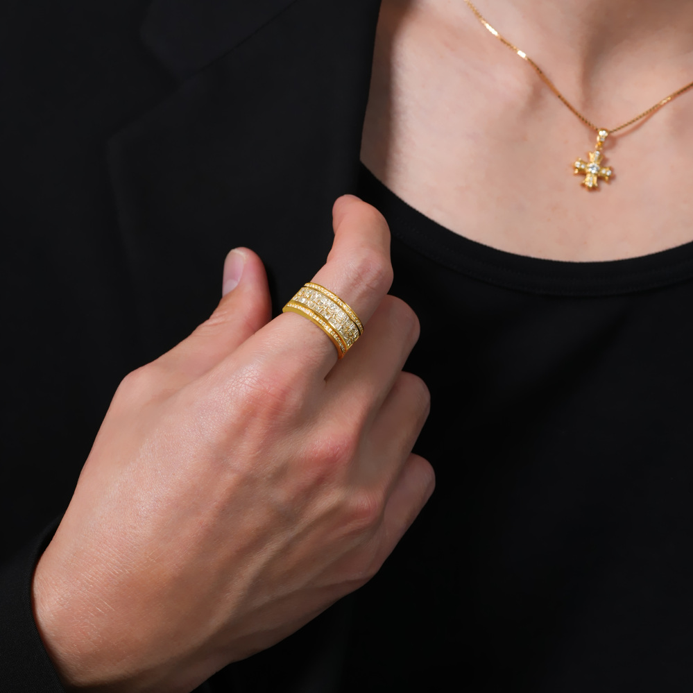 新品] ユキザキ レガリア イエローゴールド ダイヤモンド リング