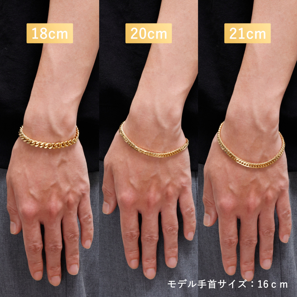 K18ピンクゴールド 喜平 ブレスレット トリプル12面 KIHEI.T12.BS.PG