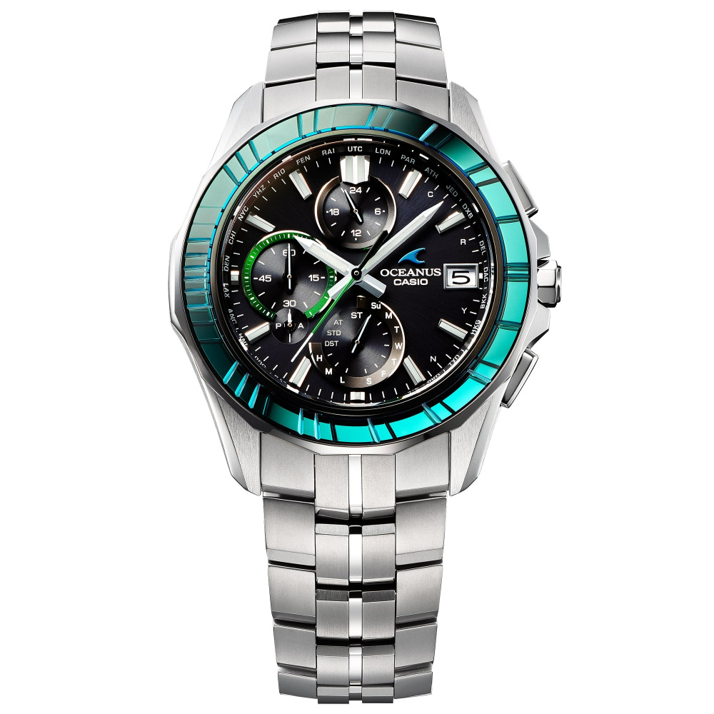 新品] カシオ オシアナス OCWS7000SG1AJRブラック チタン クロノグラフ