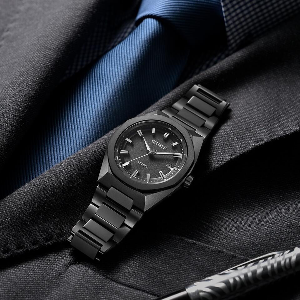 New] Citizen Atessa CB304561Eblack super titanium Date display