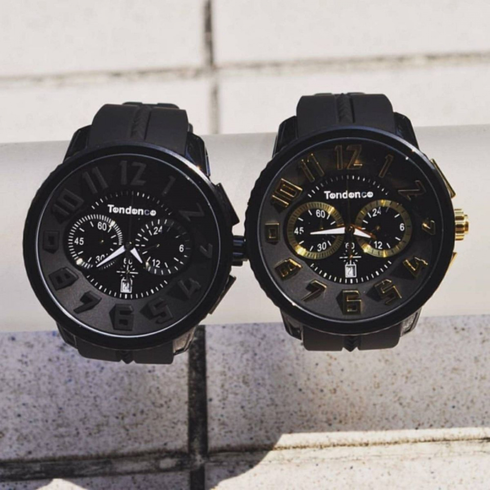 新品] テンデンス ガリバーラウンド TG460010ブラック ステンレス 