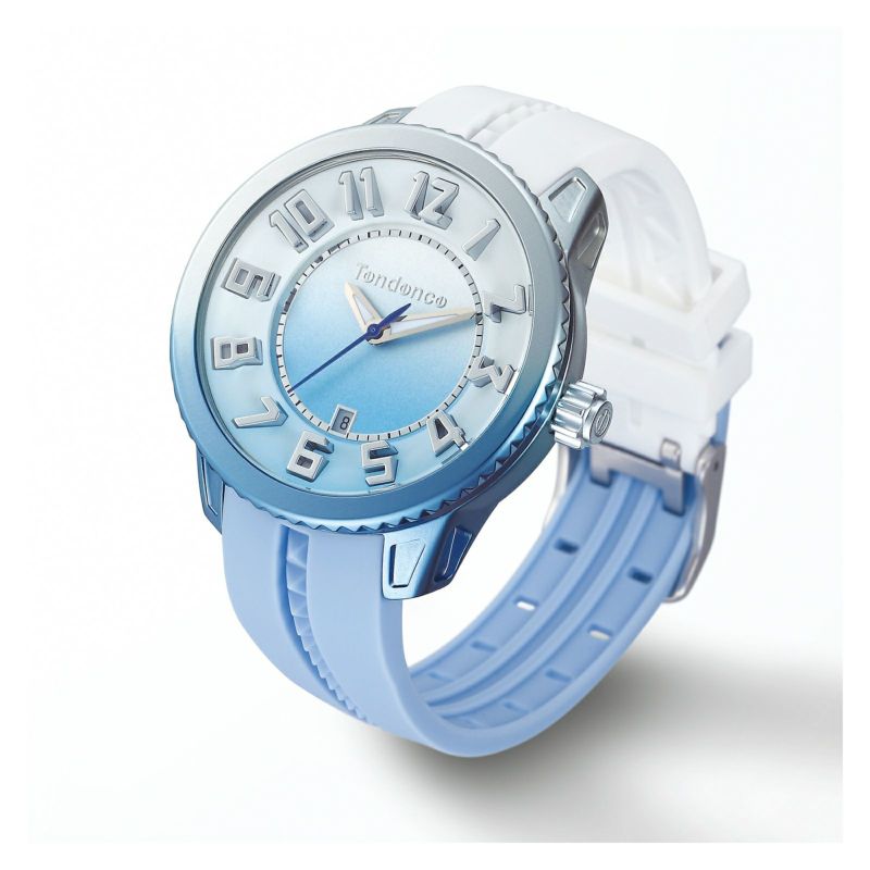 新品] テンデンス TY933001ブルー アルミニウム デイト表示 | ゆきざき