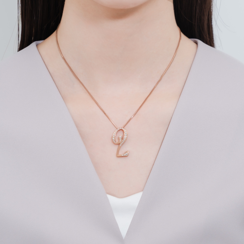 新品] ユキザキ ノンブル ナンバーペンダントトップ【2】Mサイズ【正規