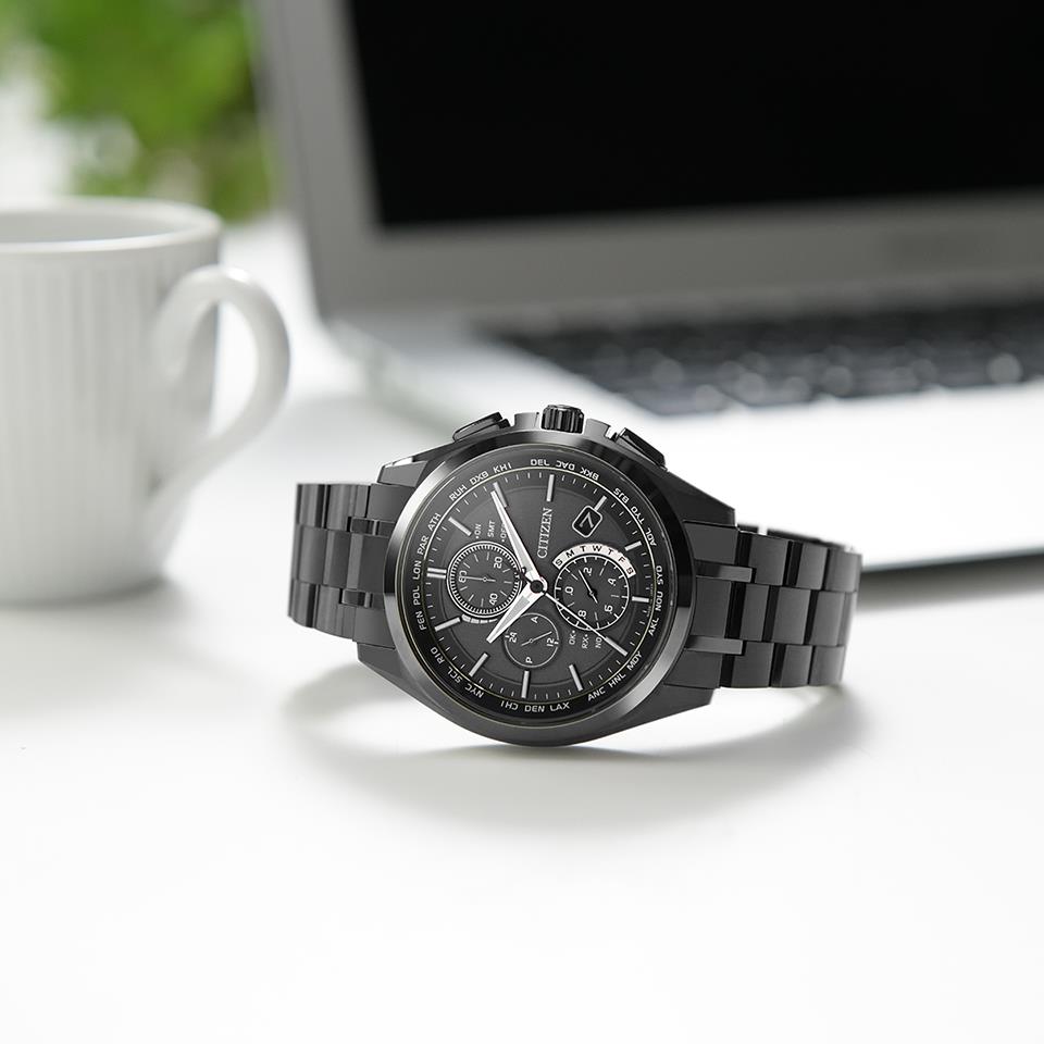 New] Citizen Atessa AT804456Eblack super titanium Perpetual