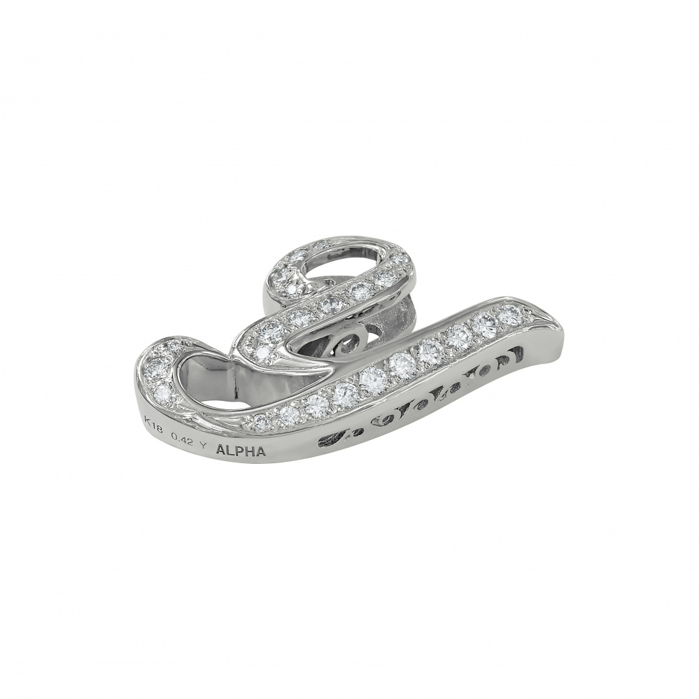 新品] ユキザキ アルファ イニシャルペンダントトップ【Y】Mサイズ