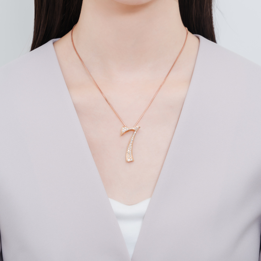 新品] ユキザキ ノンブル 【受注生産品】 ナンバーペンダントトップ【7