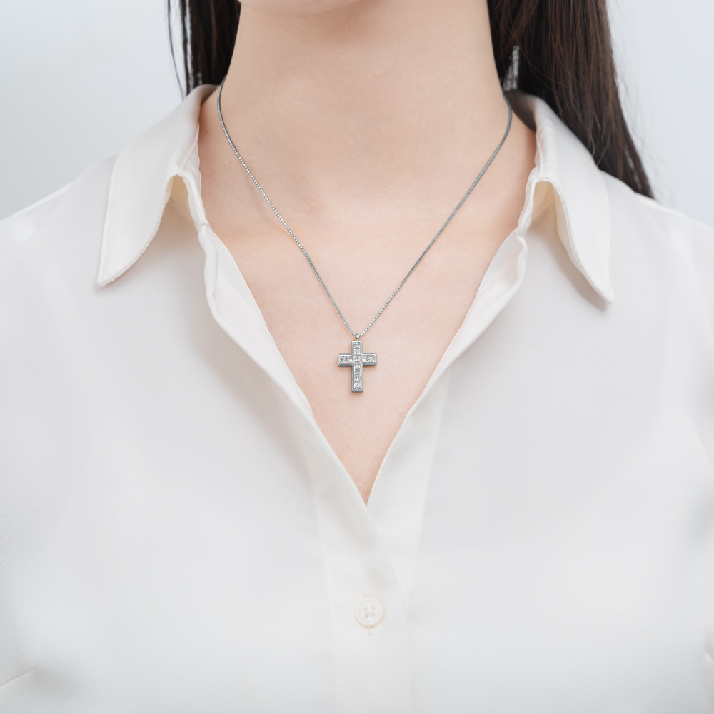 新品] ユキザキ リッチクロス プラチナ ネックレス 1.0ct