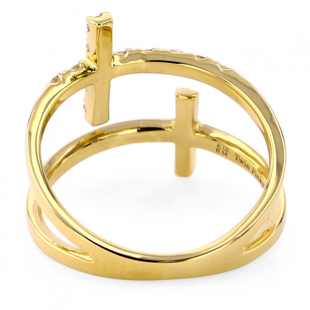 金指輪 新品] ユキザキ TwinPinky イエローゴールド ツインピンキー リング