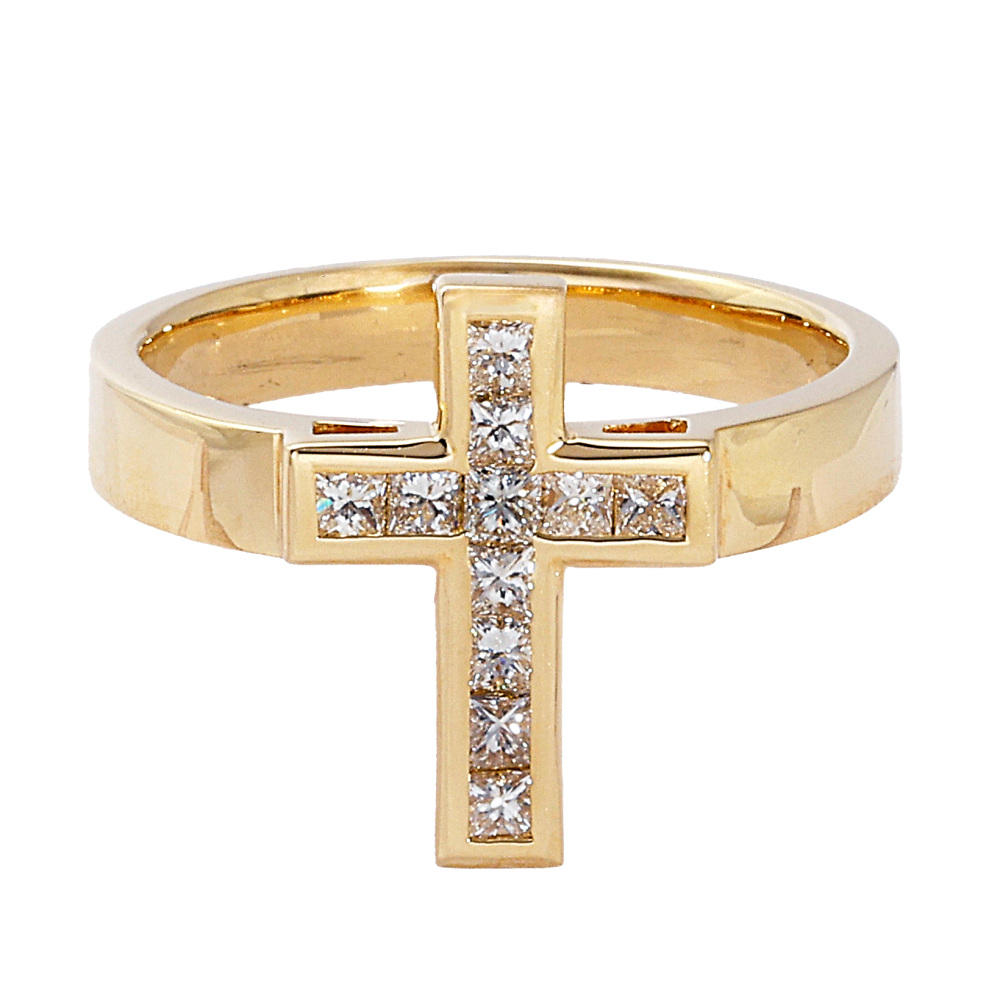 新品] ユキザキ リッチクロス イエローゴールド リング 0.53ct【受注