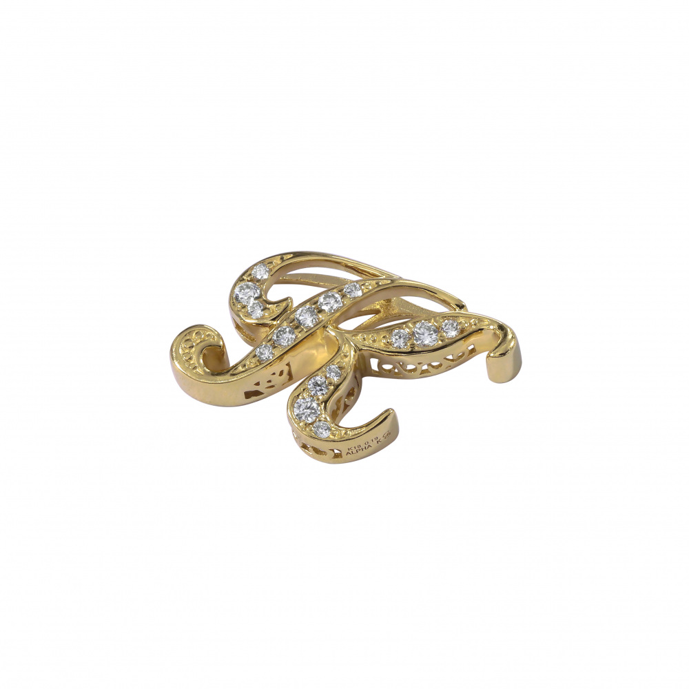 新品] ユキザキ アルファ イニシャルペンダントトップ【K】Sサイズ