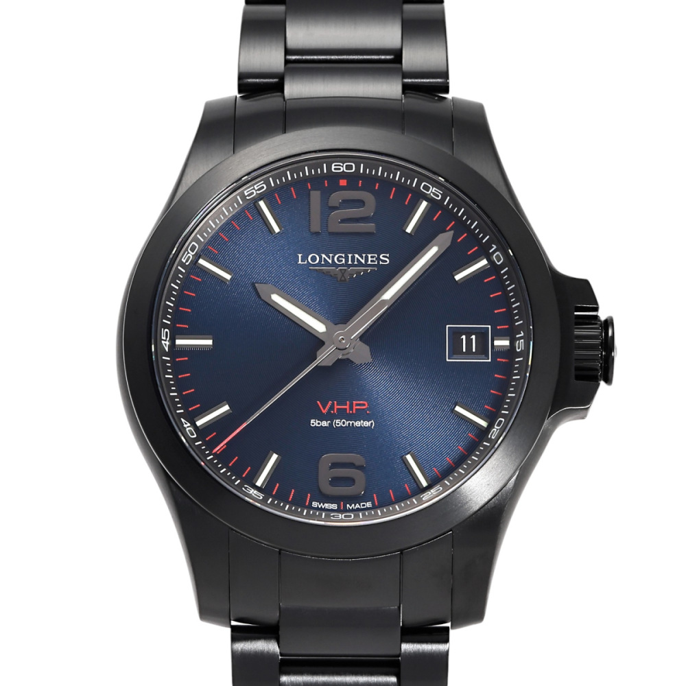 新品] ロンジン コンクエスト V.H.P. L37162966ブルー/バー