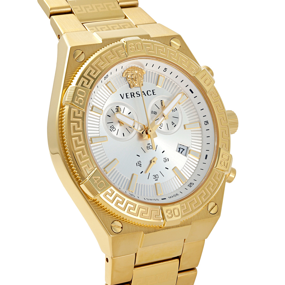 1年保証 ファッション 超美品 ヴェルサーチ クォーツ ディロス