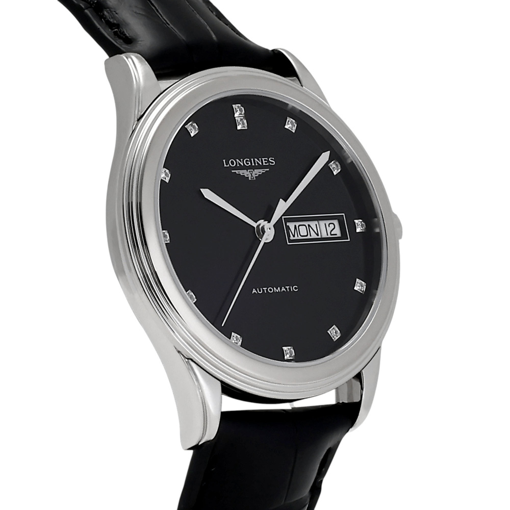 新品] ロンジン フラッグシップ L48994572ブラック ステンレス