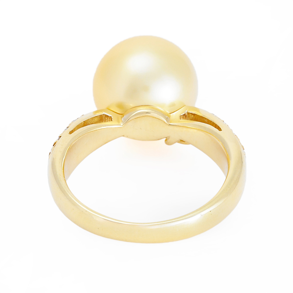 K18イエローゴールド パール ダイヤモンド リング J143735 | ユキザキ