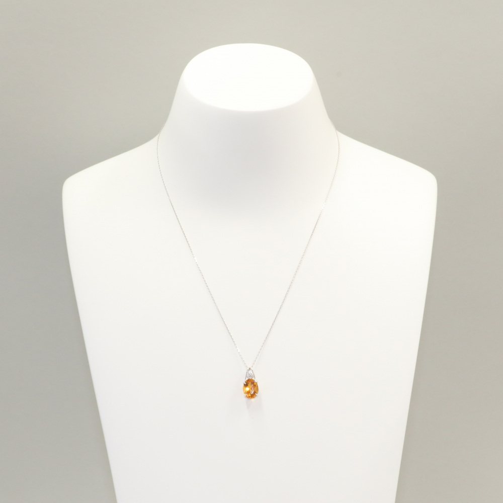 K18 화이트 골드 황수정 다이아몬드 목걸이 J168463 | 유키자키 셀렉트 주얼리