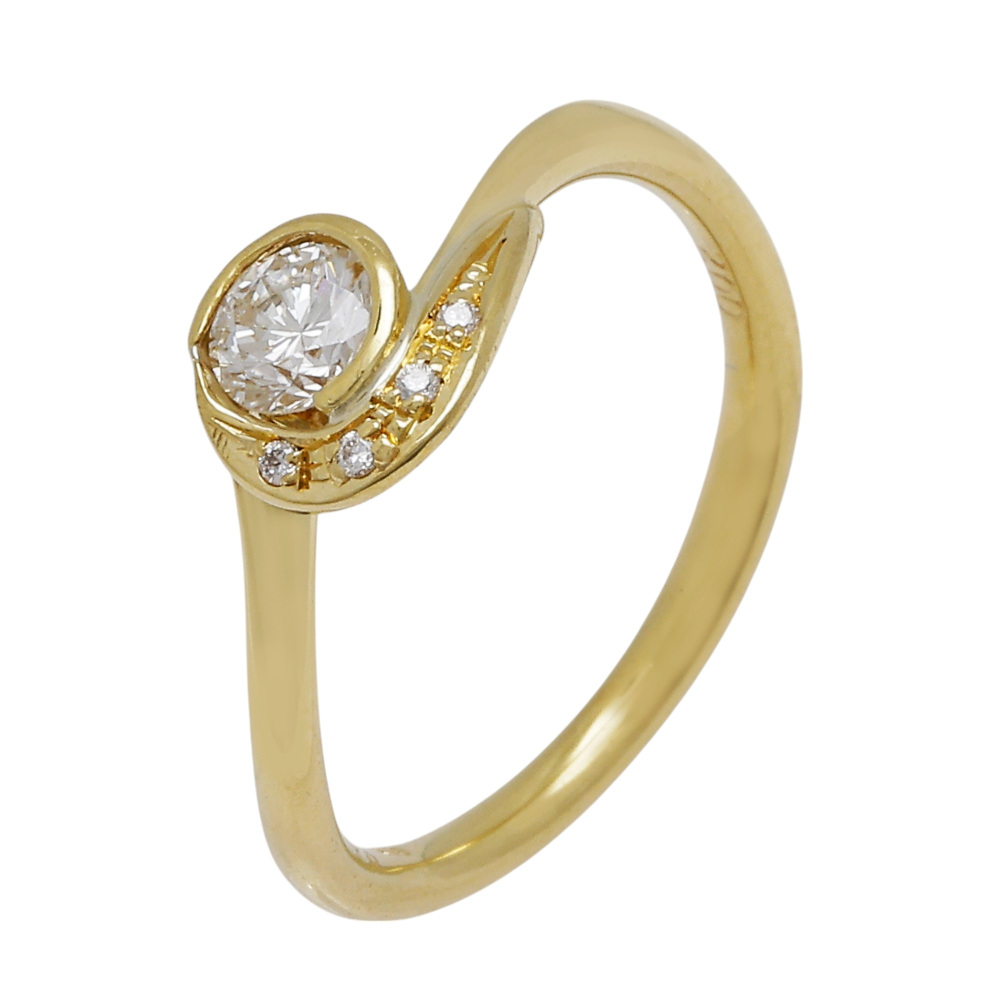 K18イエローゴールド ダイヤモンド リング J172046 | ユキザキセレクト