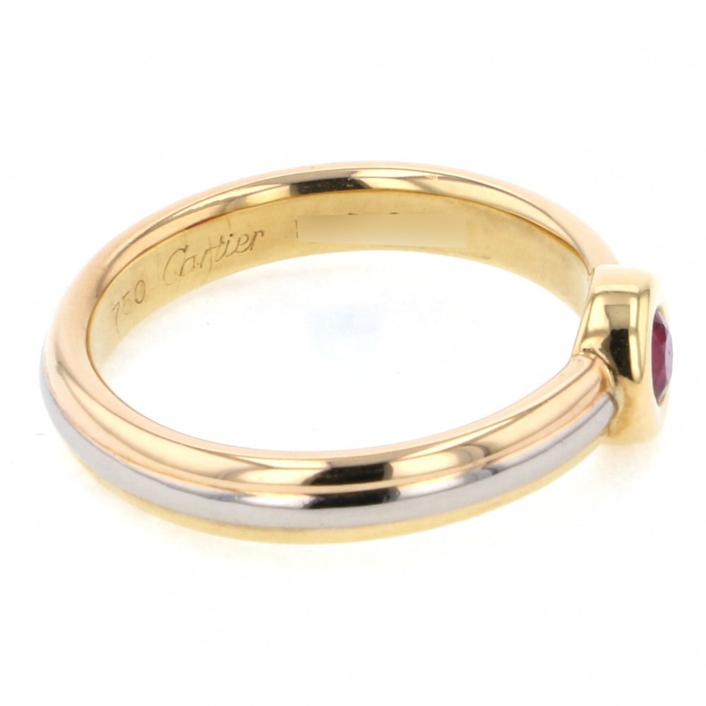 中古] カルティエ スリーゴールド ルビーリング J176438 リング  
