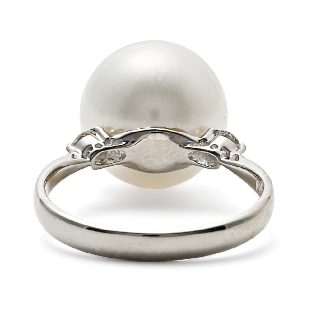 プラチナ900 白蝶パール ダイヤモンド リング J190409 | ユキザキ