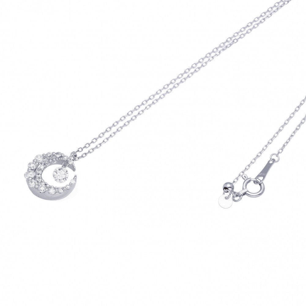 K18ホワイトゴールド ダイヤモンド ネックレス J192686 | ユキ