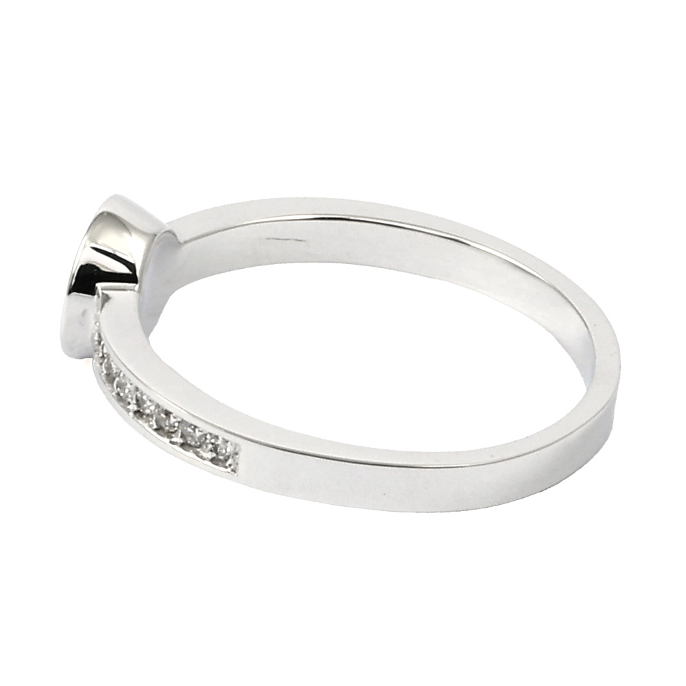 ホワイトオパーk18ホワイトゴールドリング Ceramic Art ゴールドリング ホワイト ファインセラミック/K18YG製