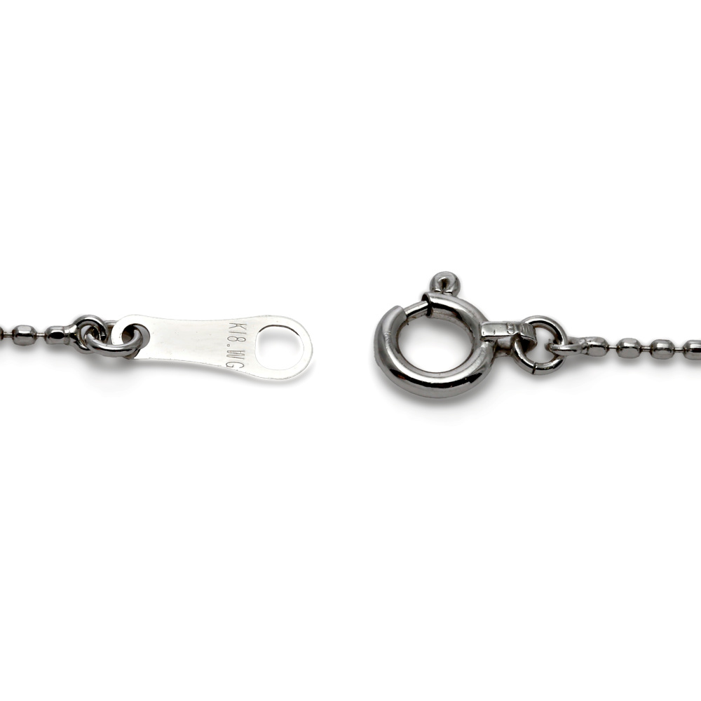 K18ホワイトゴールド 白蝶パール ダイヤモンド ネックレス J199943