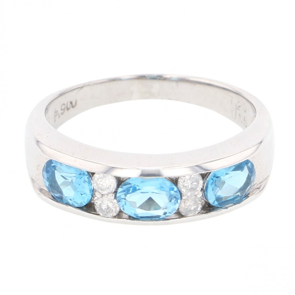 プラチナ900 トパーズ ダイヤモンド リング J201002 | ユキザキ