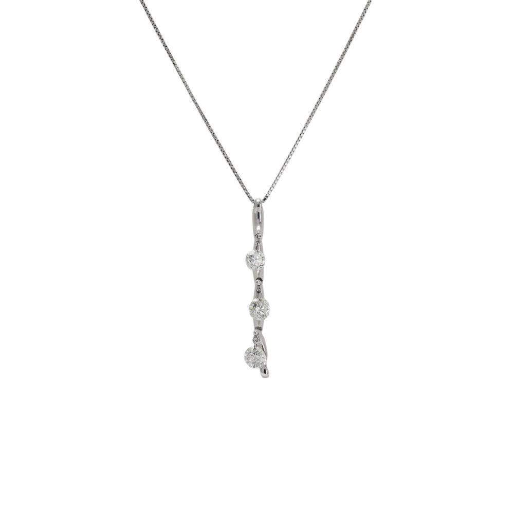 k18ホワイトゴールドネックレス K18ホワイトゴールド ダイヤモンド ネックレス J203245 | ユキザキ