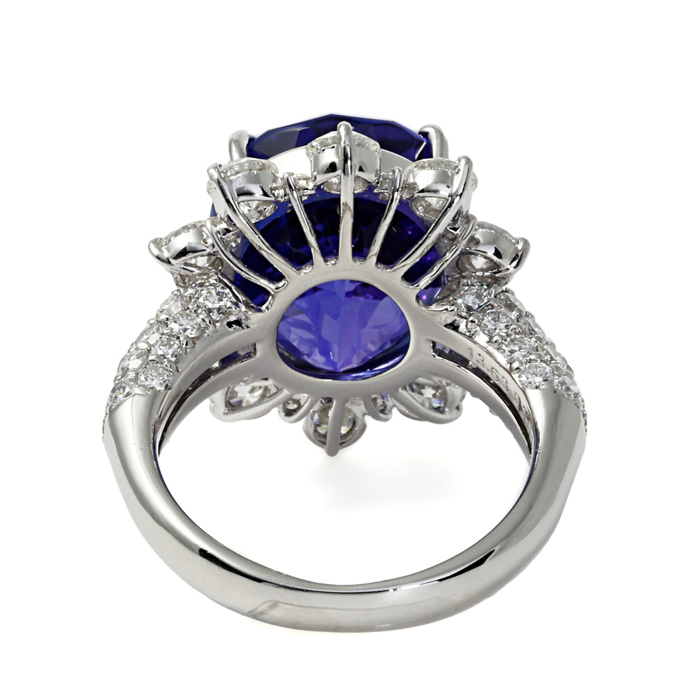 プラチナ900 タンザナイト ダイヤモンド リング J212365 | ユキザキ