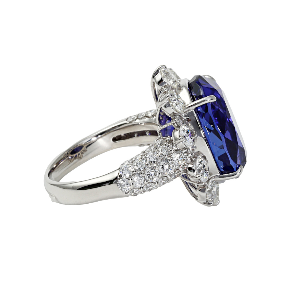 タンザナイトダイヤモンドリング プラチナ900 タンザナイト ダイヤモンド リング J212365 | ユキザキ