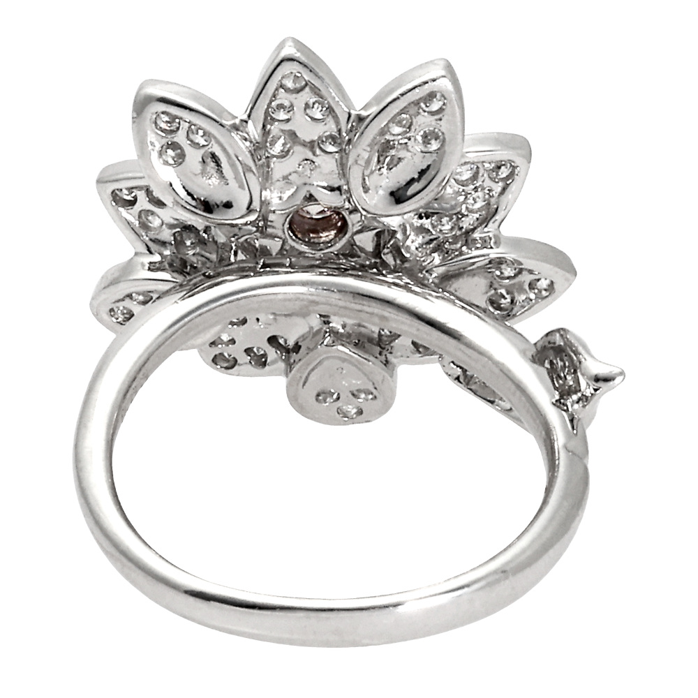 K18ホワイトゴールド ピンクダイヤ ダイヤモンド リング J212907