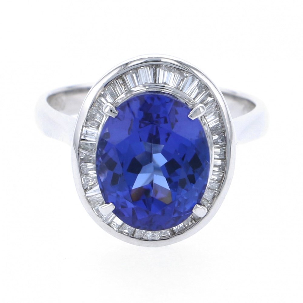 プラチナ900 タンザナイト ダイヤモンド リング J213240 | ユキザキ