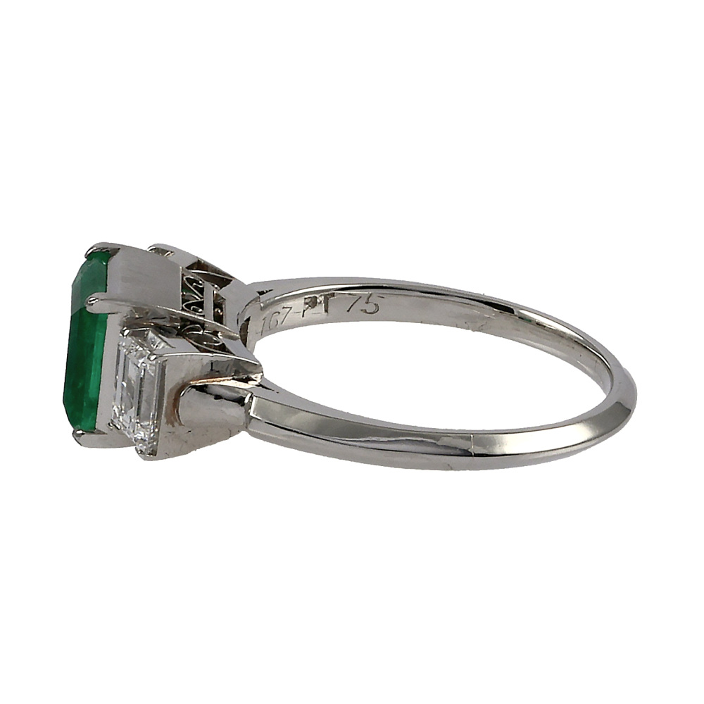 エメラルド プラチナリング プラチナ エメラルド リング J213254 | ユキザキセレクトジュエリー