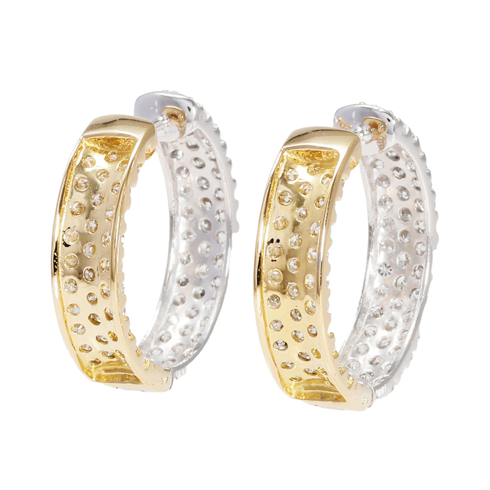 K18イエローゴールド K18ホワイトゴールド ダイヤモンド ピアス