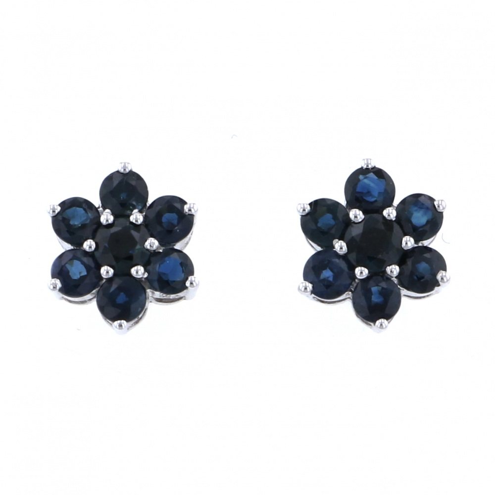 K18ホワイトゴールド サファイア ピアス J215743 | ユキザキセレクト