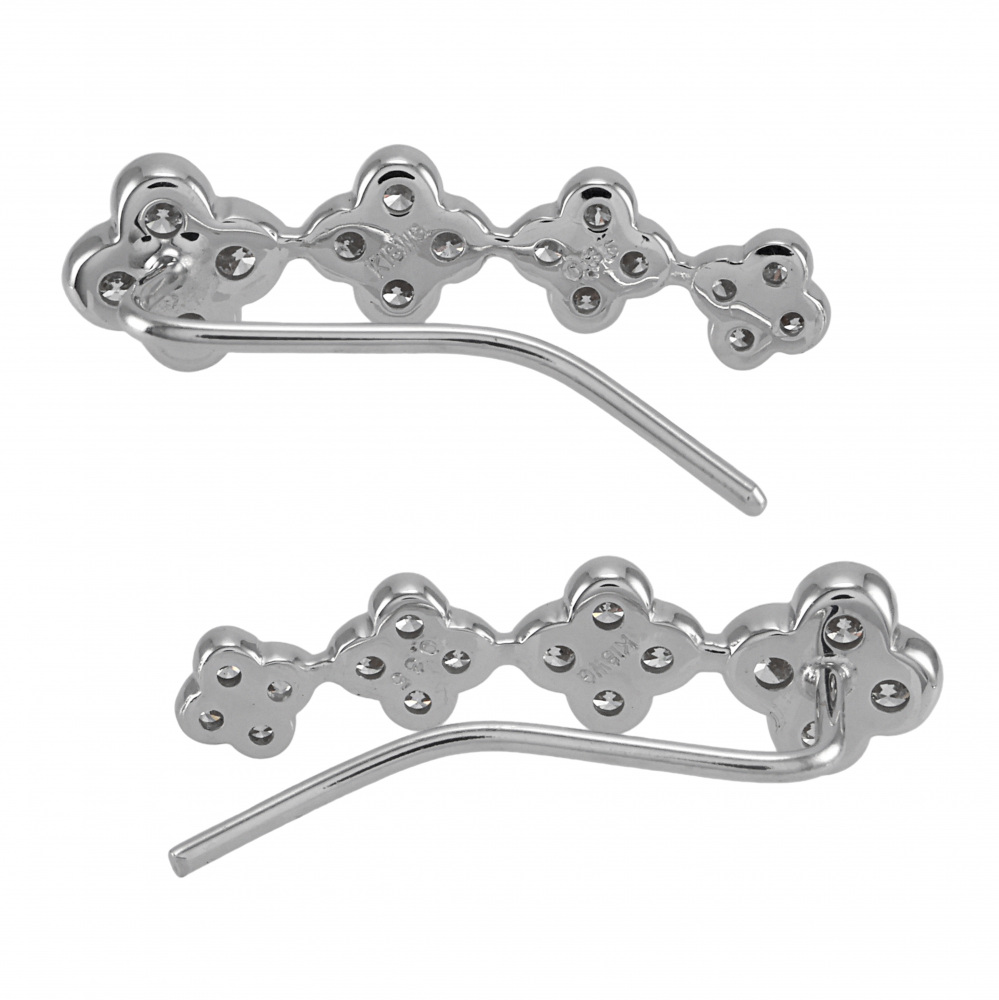 K18ホワイトゴールド ダイヤモンド ピアス J217249 | ユキザキセレクト