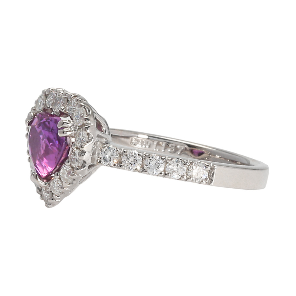 プラチナ900 サファイア ダイヤモンド リング J222343 | ユキザキ