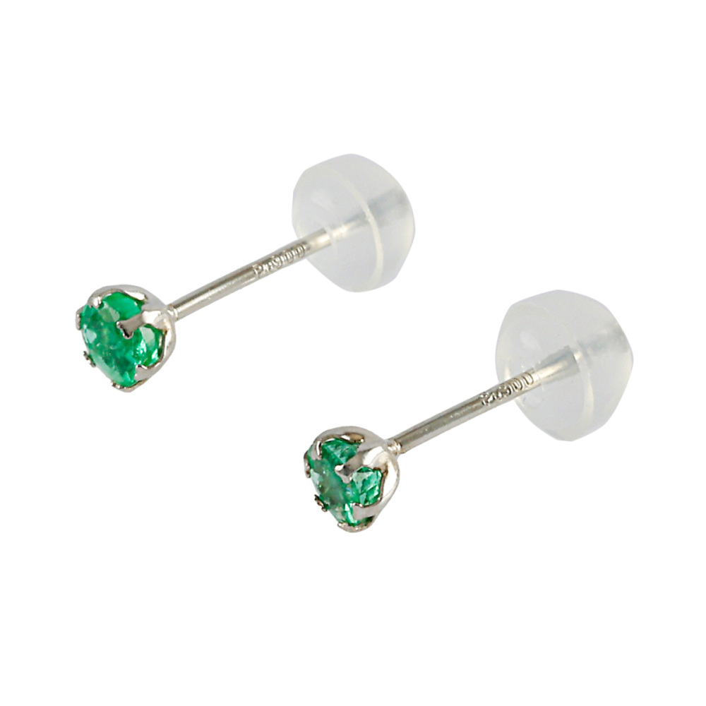 プラチナ900 エメラルド ピアス J226357 | ユキザキセレクトジュエリー