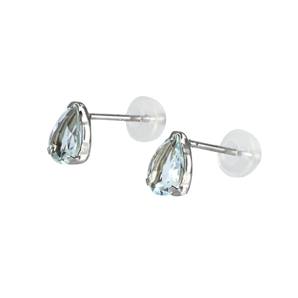 プラチナ900 アクアマリン ピアス J226465 | ユキザキセレクトジュエリー