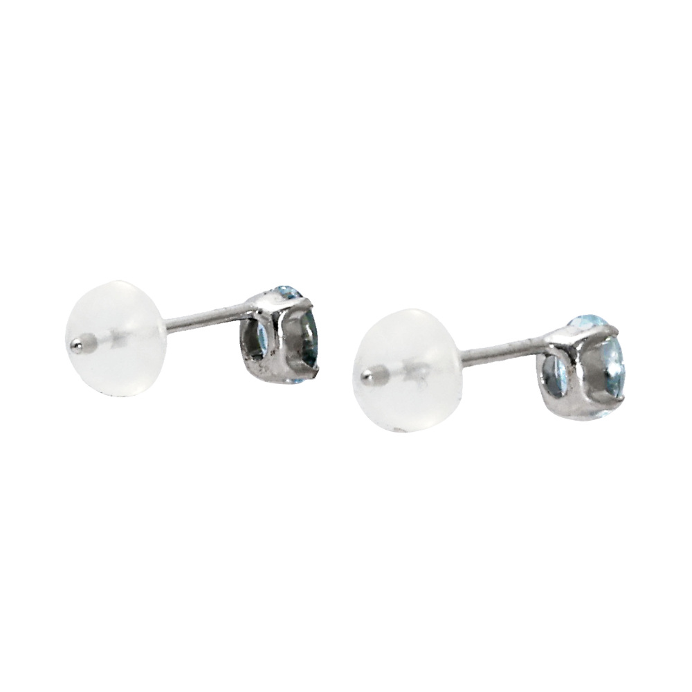 K18ホワイトゴールド アクアマリン ピアス J226662 | ユキザキセレクト