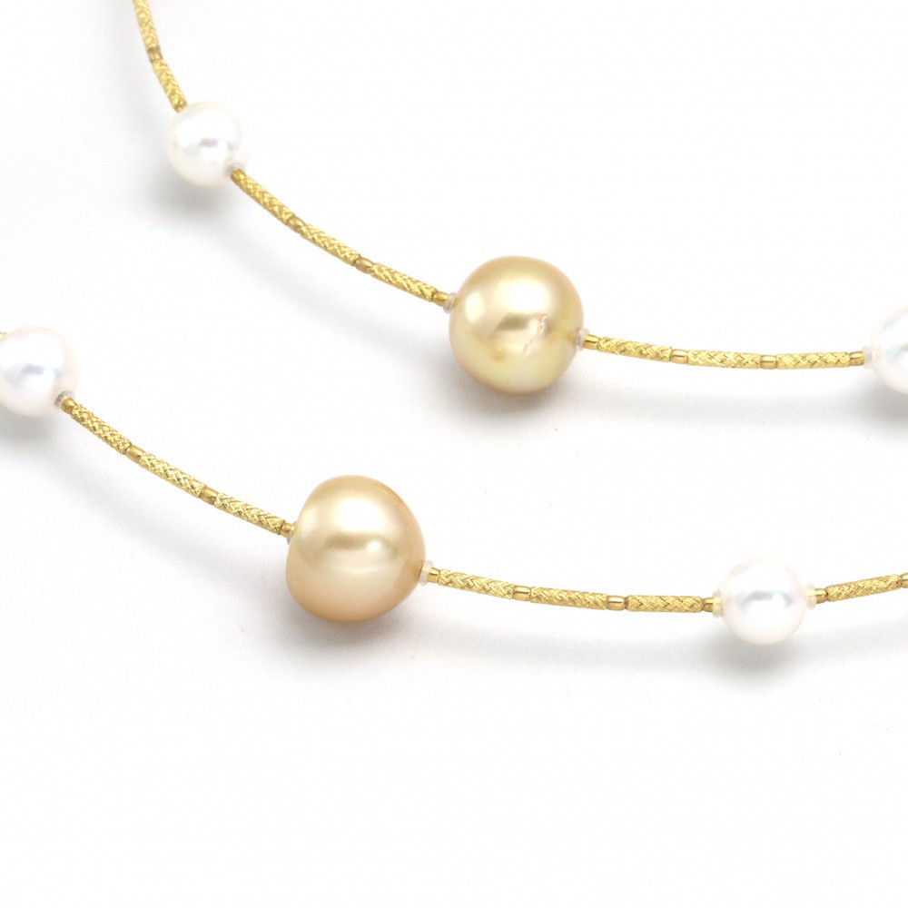 K18イエローゴールド パール ネックレス J228567 | ユキザキセレクト