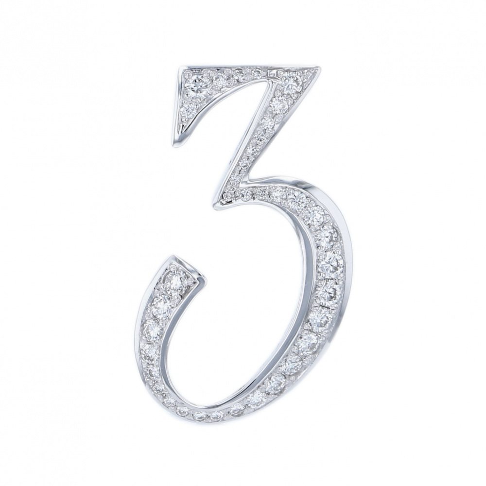 中古] ユキザキ ノンブル ナンバーペンダントトップ【3】Lサイズ【正規