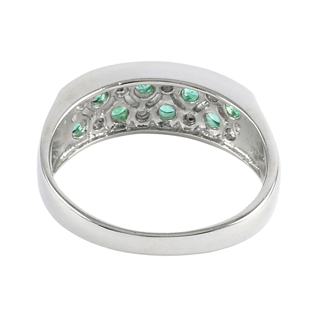 プラチナ900 エメラルド ダイヤモンド リング J241614 | ユキザキ
