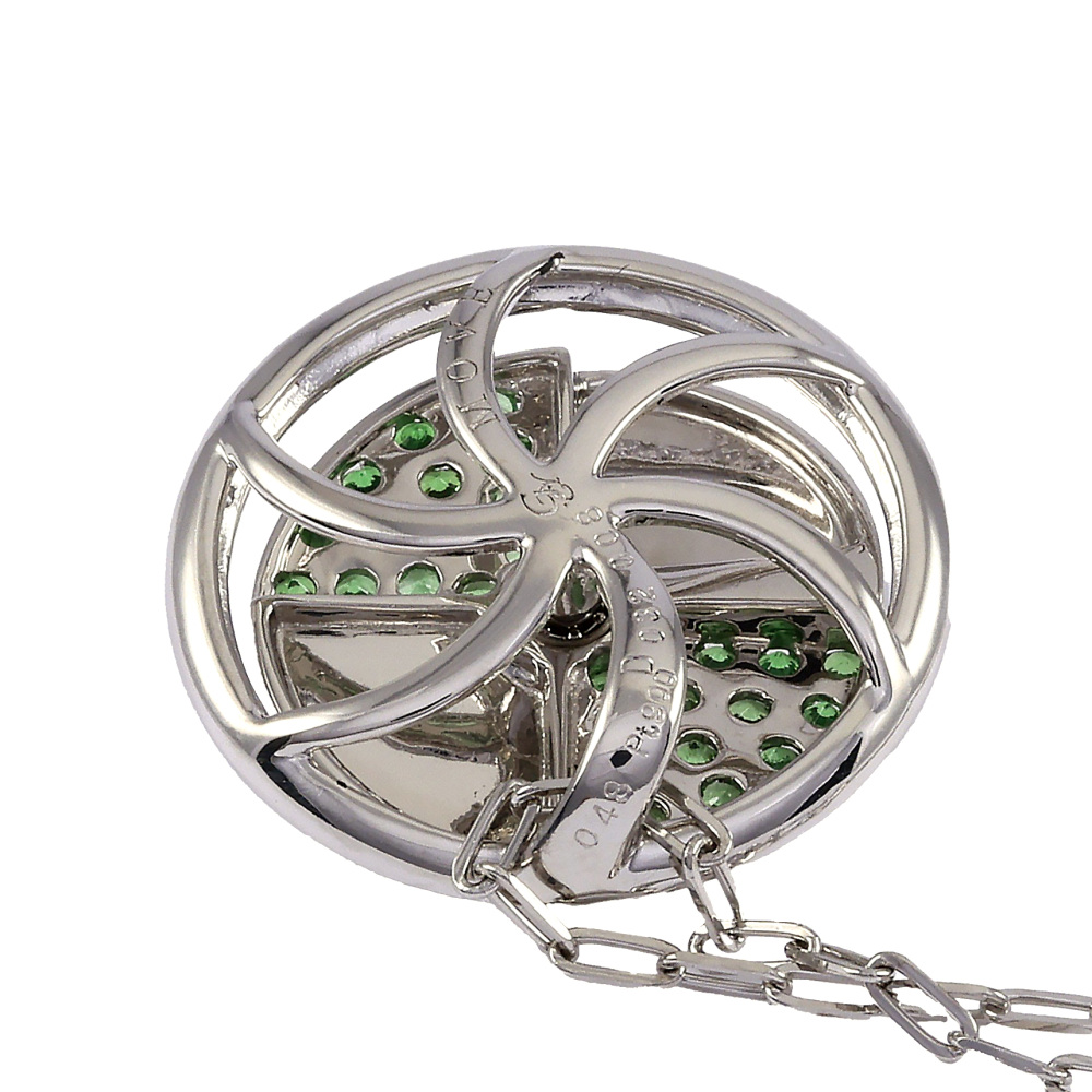 プラチナ900 プラチナ850 ガーネット ダイヤモンド ネックレス J243412