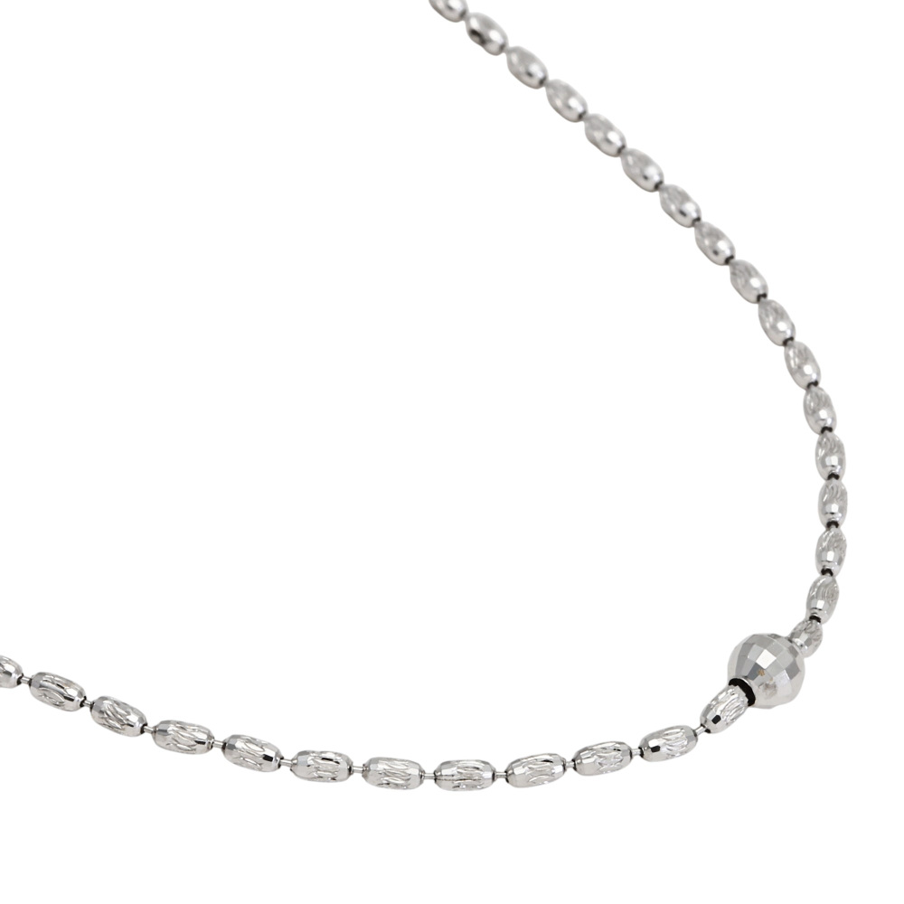 K18ホワイトゴールド ジガネ チェーン ネックレス J249986 | ユキザキ