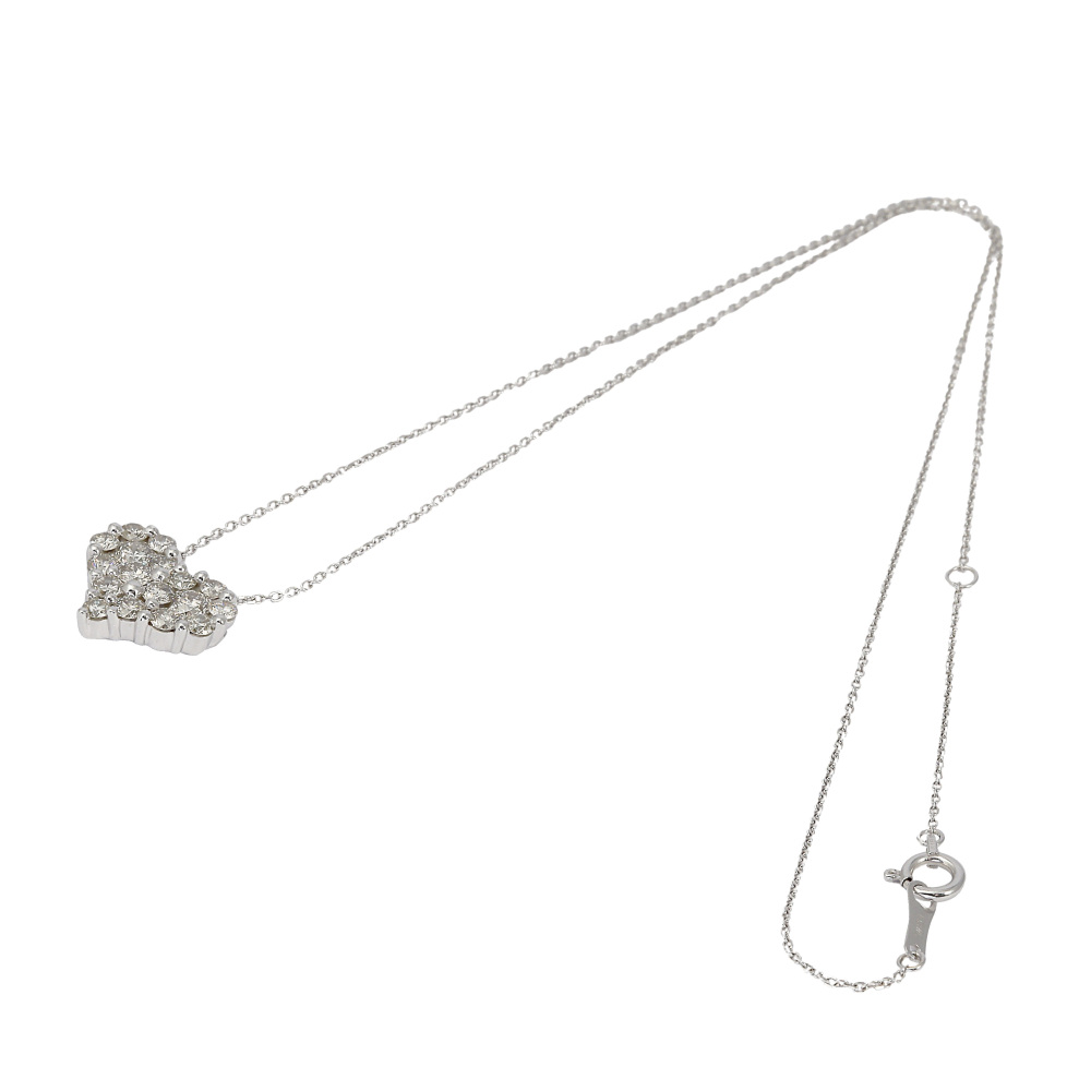 K18ホワイトゴールド ダイヤモンド ネックレス J256635 | ユキザキ