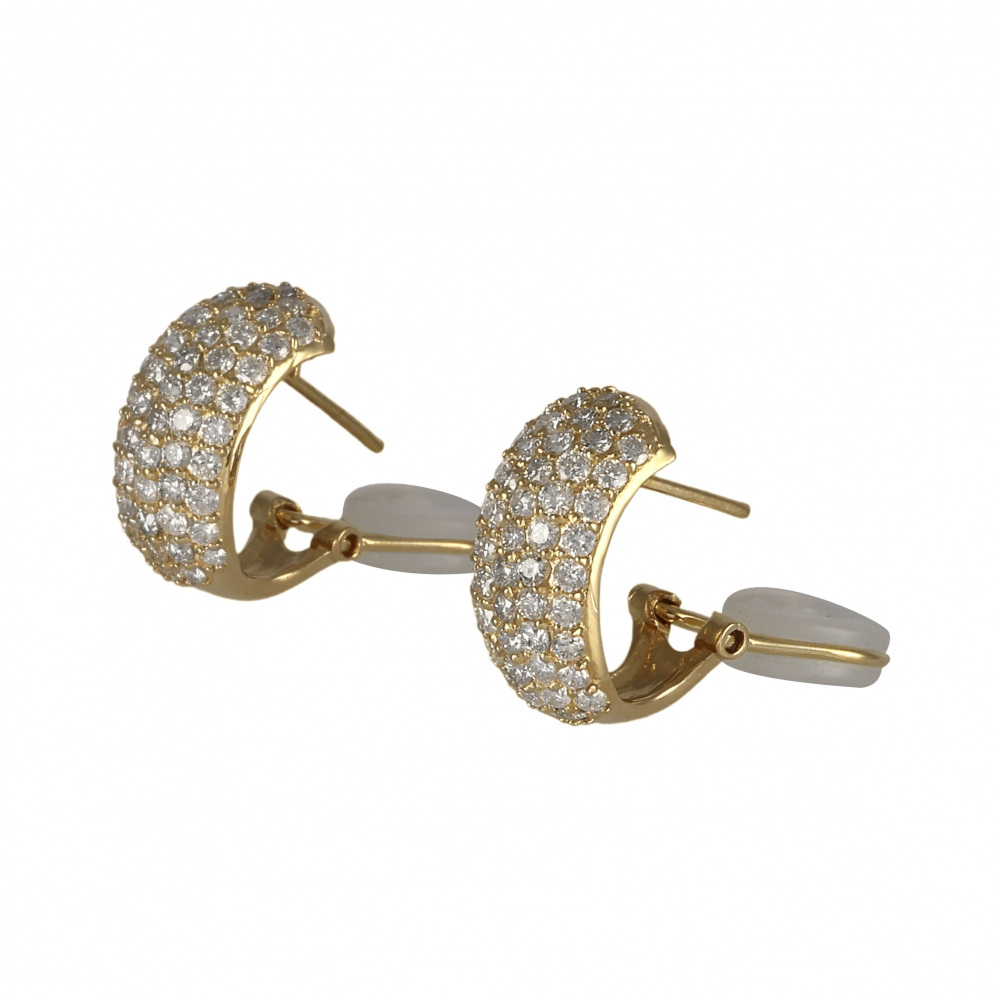 K18イエローゴールド ダイヤモンド ピアス J262410 | ユキザキセレクト