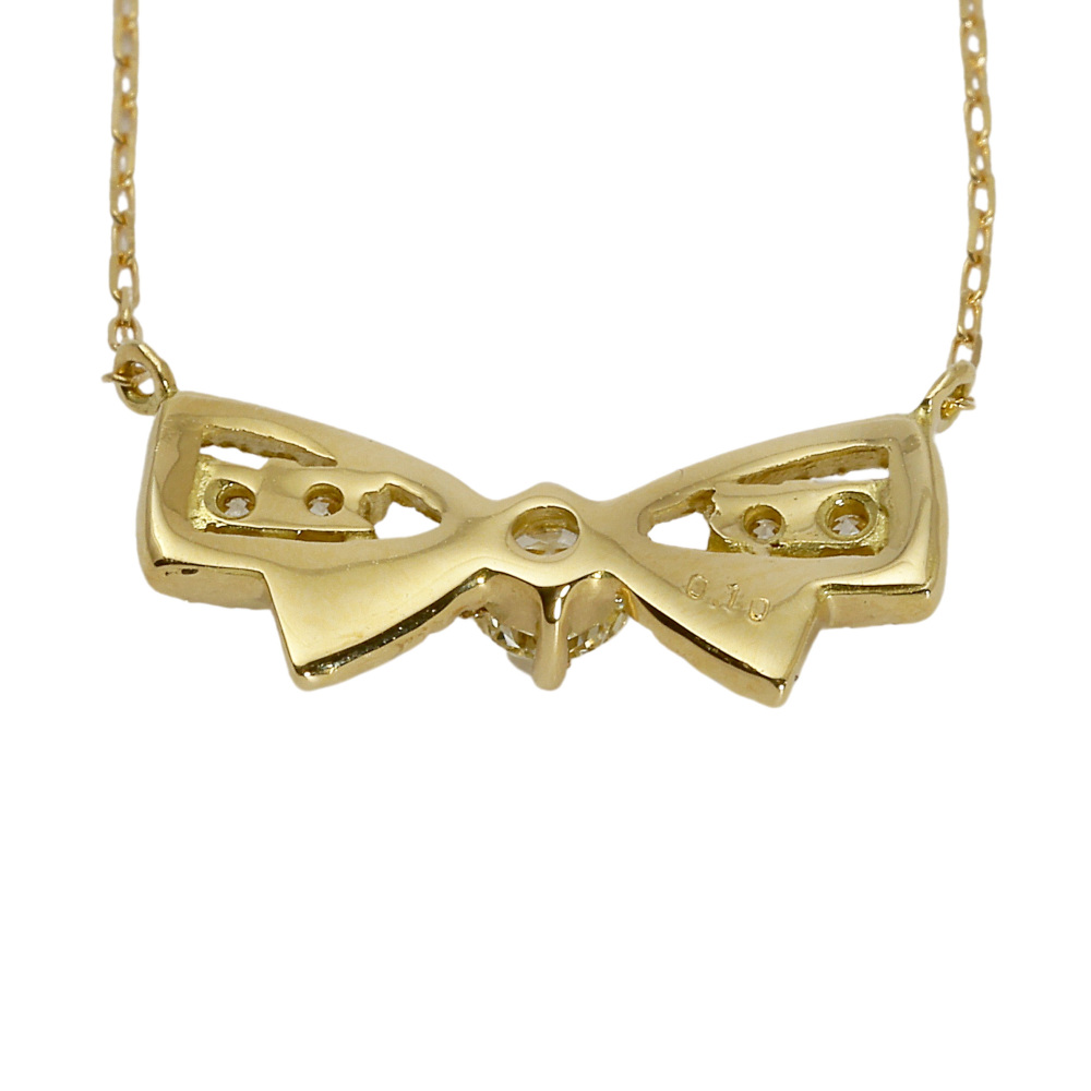 k18 YG ダイヤモンドネックレス K18YG ダイヤモンド ネックレス＜ “Wish upon a star®” カード