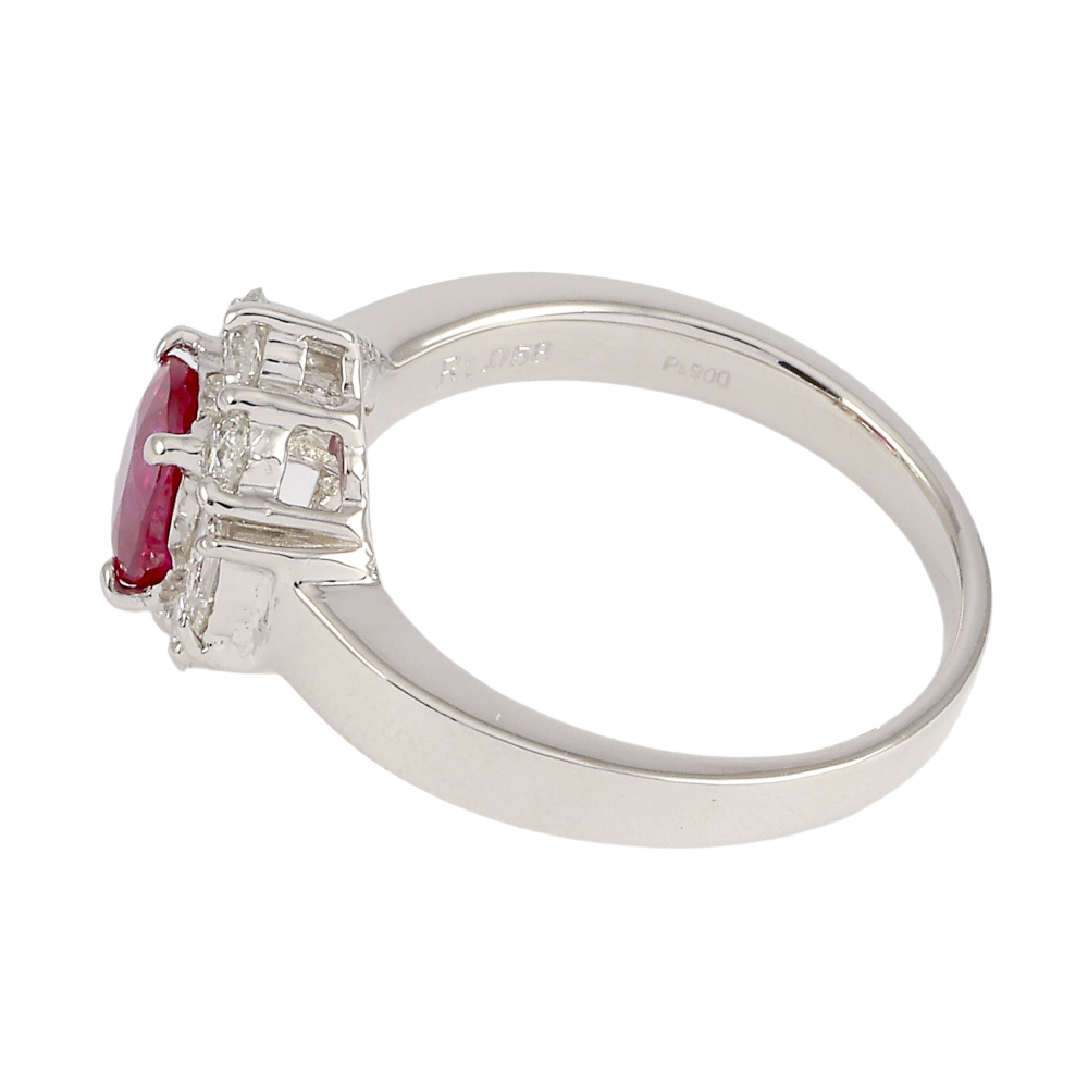 プラチナ900 ルビー ダイヤモンド リング J270472 | ユキザキセレクト