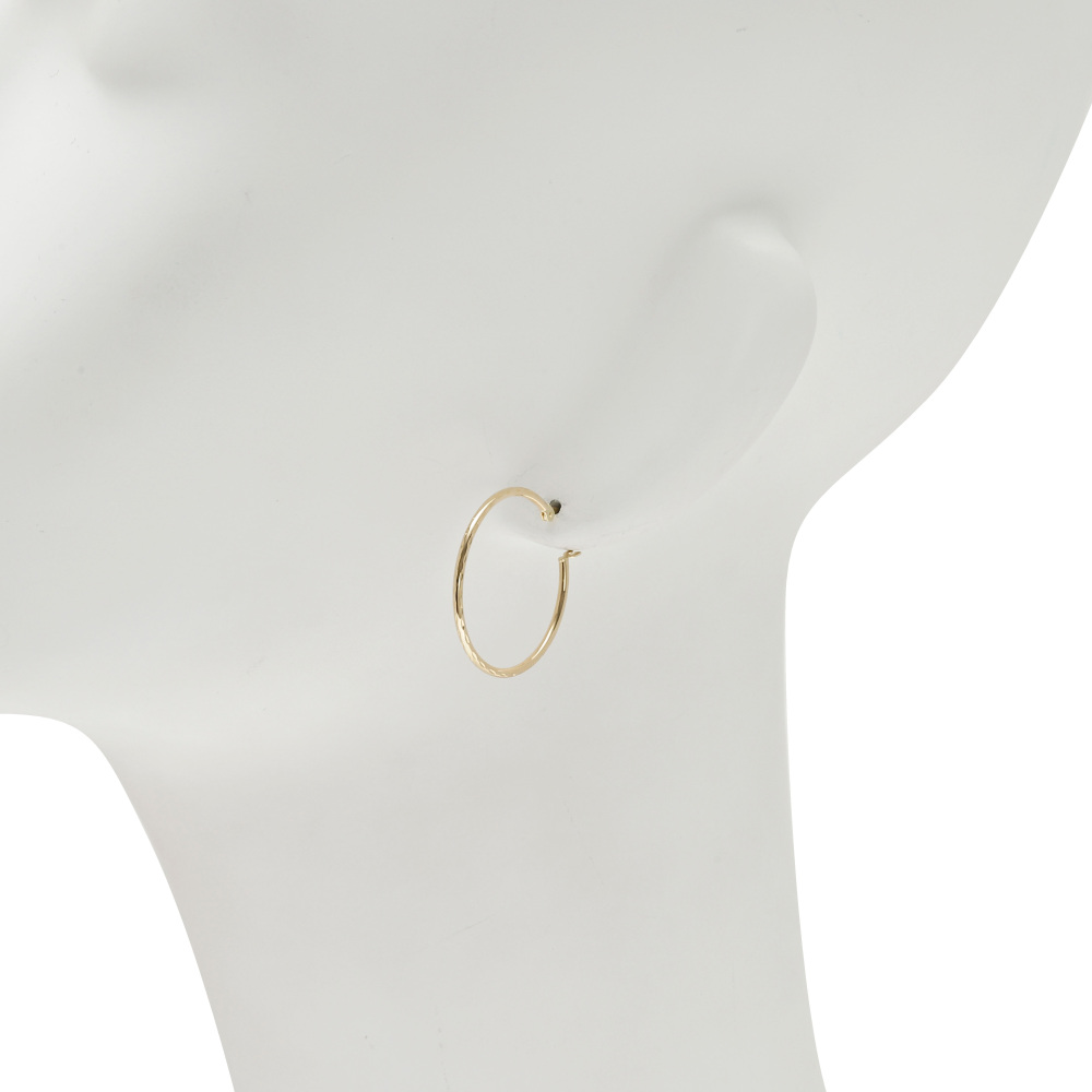 K18 黄金jigane 耳环J279319 | 柚木﨑精选珠宝